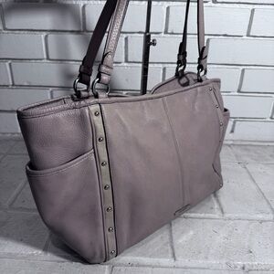 COACH pre-owned medium/large double handled gray shoulder bag